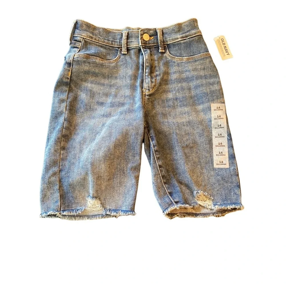 NWT Old Navy Girls Ballerina Cut off Shorts Size 14‎
